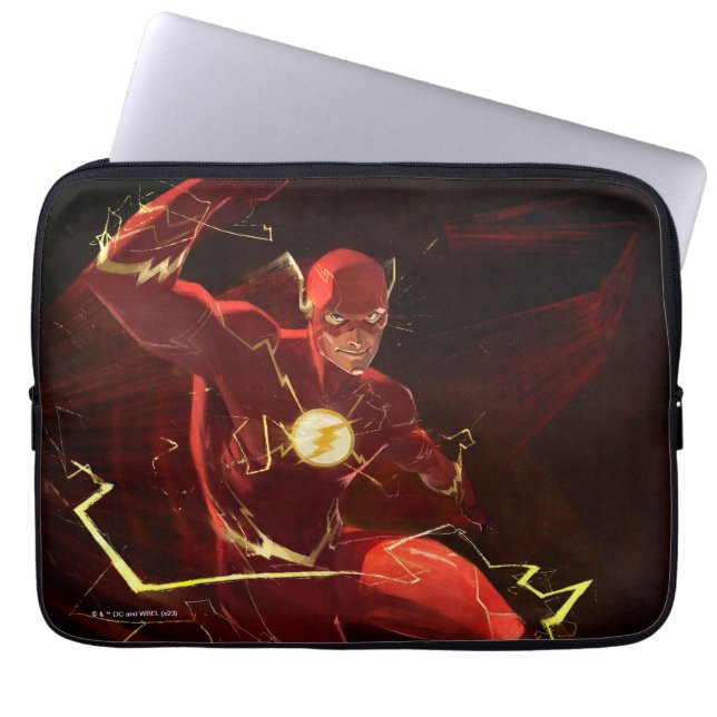Capa Para Notebook Ilustração Flash de Crise Infinita (Frente)