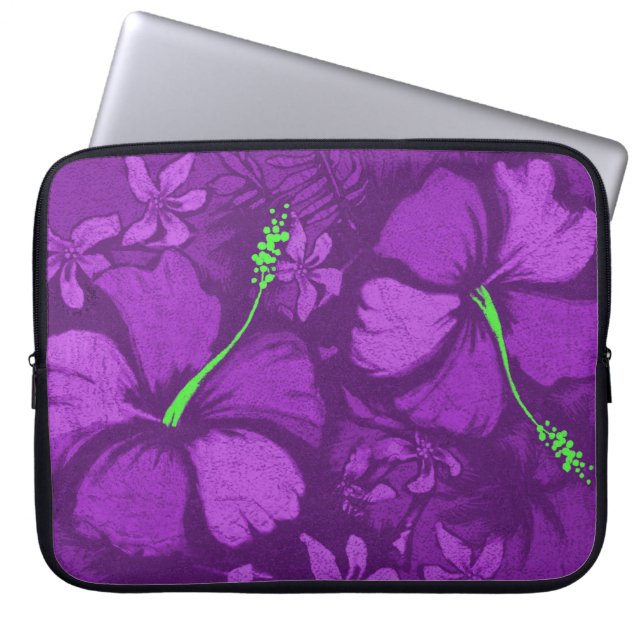 Capa Para Notebook Ilustração havaiana da rocha da lava do hibiscus (Frente)