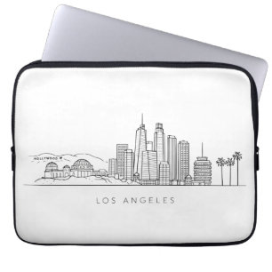 Capa Para Notebook Ilustração Minimalista do Horizonte de Los Angeles