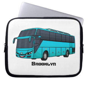 Capa Para Notebook Ilustração moderna do desenho animado do ônibus de