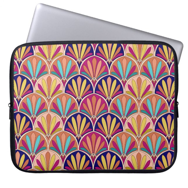 Capa Para Notebook Ilustração Têxtil Tradicional Indiana (Frente)