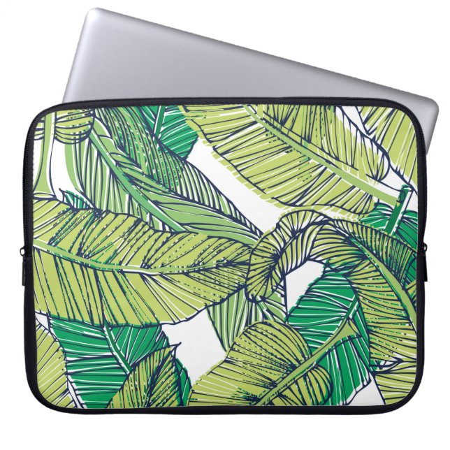 Capa Para Notebook ilustração/vinheta da ilha tropical (Frente)
