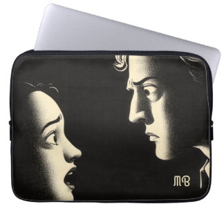 Capa Para Notebook Ilustração Vintage de Confrontação Noir Dramática