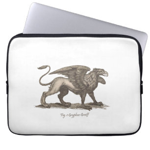 Capa Para Notebook Ilustração Vintage griffin (gryphus greiff).
