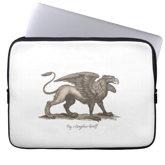 Capa Para Notebook Ilustração Vintage griffin (gryphus greiff). (Frente)