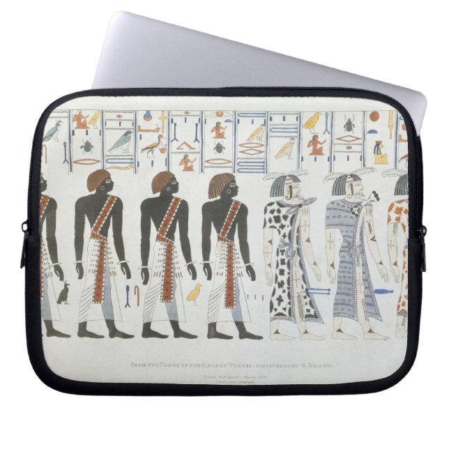 Capa Para Notebook Ilustrações dos hieroglyphics dos túmulos de t (Frente)