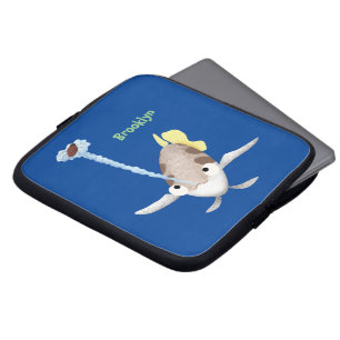 Capa Para Notebook Imagem de desenho animado de Arquerfish em Cute