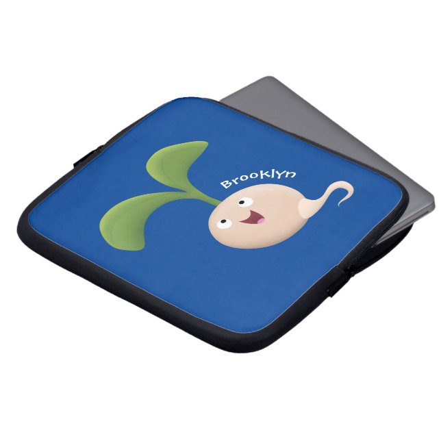 Capa Para Notebook Imagem de desenho animado de sementes felizes e bo (Frente Topo)