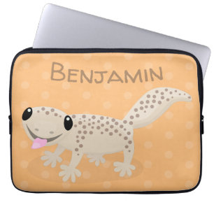 Capa Para Notebook Imagem de desenho animado de uma lagartixa pintada