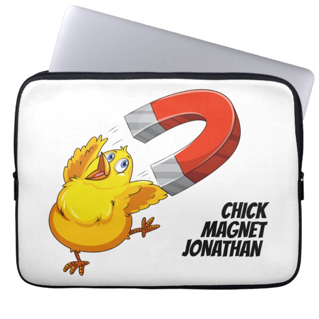Capa Para Notebook Imagem de Pintinho de nome personalizado (Frente)