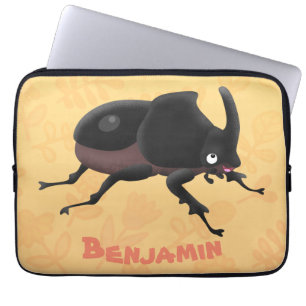 Capa Para Notebook Imagem do desenho animado do besouro da rinoceront