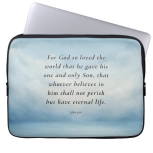 Capa Para Notebook Imagem do versículo bíblico João 3:16