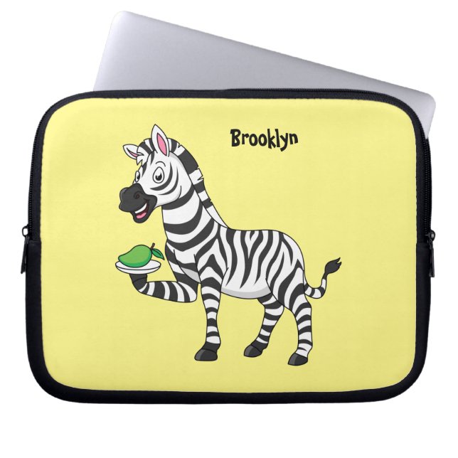 Capa Para Notebook Imagem engraçada de desenho animado zebra (Frente)