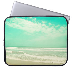 Capa Para Notebook Imagem turquesa retro praia, vintage, beac