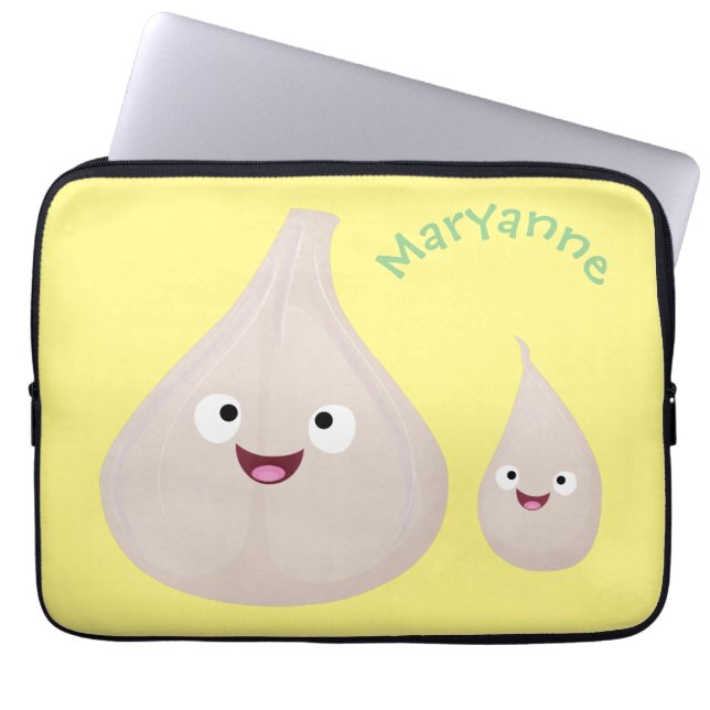 Capa Para Notebook Imagem vegetal do desenho animado de alho cúprico (Frente)