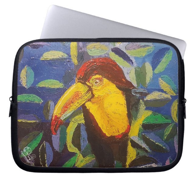 Capa Para Notebook Imagen de mi obra arte Tucán (Frente)