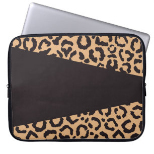 Capa Para Notebook Impressão Animal Dourada Chita Leopardo Preta Mode