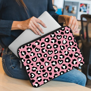Capa Para Notebook Impressão Animal, Leopardo Rosa, Manchas de Chita,