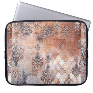 Capa Para Notebook Impressão clássico de colheita com retalhamento,