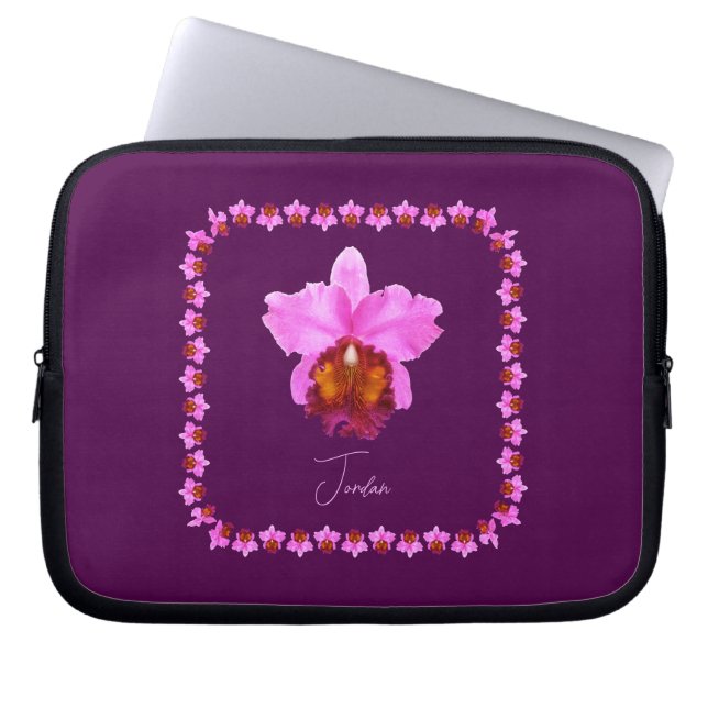 Capa Para Notebook Impressão da Orquídea Cattleya Personalizada (Frente)