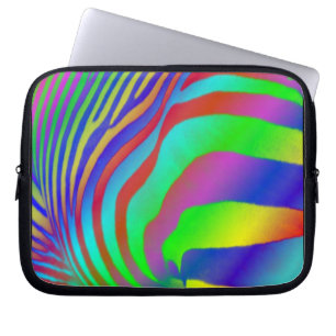 Capa Para Notebook Impressão da zebra do arco-íris