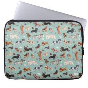Capa Para Notebook Impressão de cachorro em aquarela DACHSHUND DALLIA