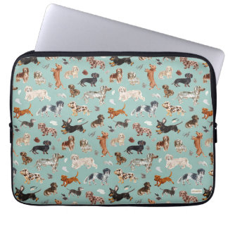 Capa Para Notebook Impressão de cachorro em aquarela DACHSHUND DALLIA