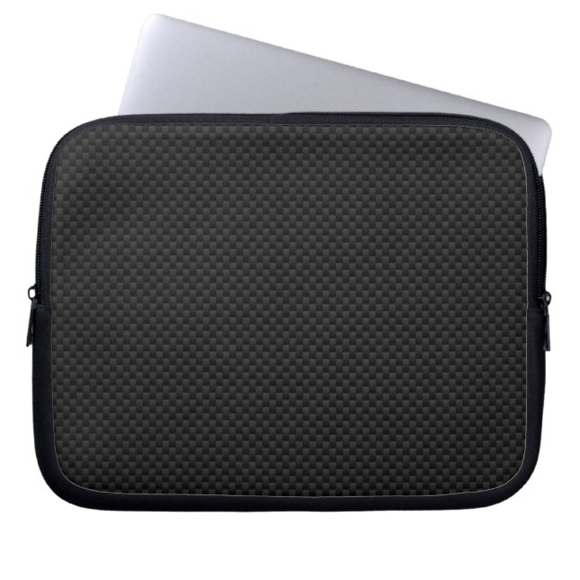 Capa Para Notebook Impressão de Estilo de Fibra de Carbono Preto (Frente)