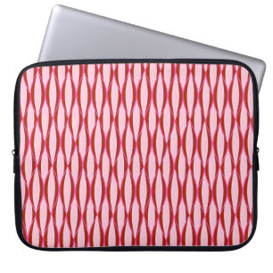 Capa Para Notebook Impressão de fita do século médio - rosa e burgund