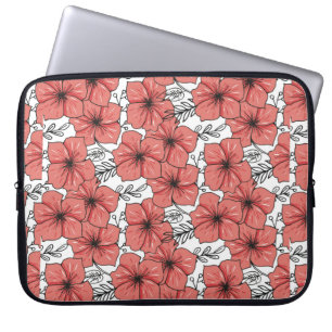 Capa Para Notebook impressão de flor esboçada em cor clara