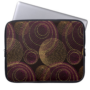 Capa Para Notebook Impressão de geometria Dourada luxuosa
