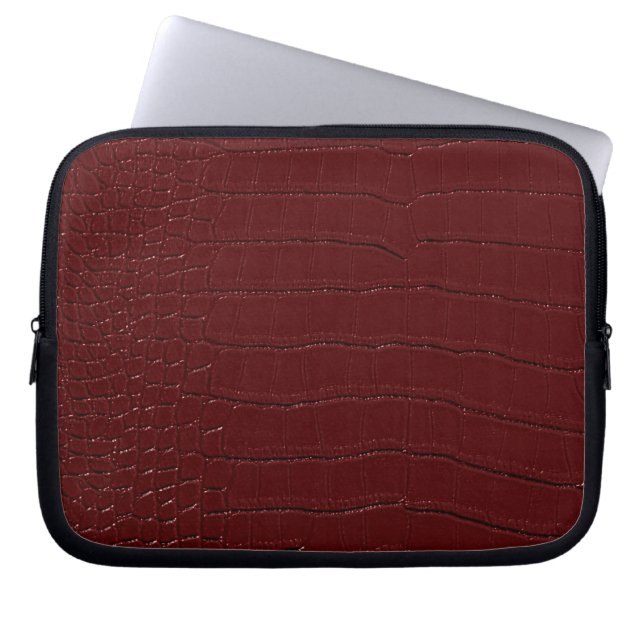 Capa Para Notebook Impressão de Pele Crocodilo Vermelho (Frente)