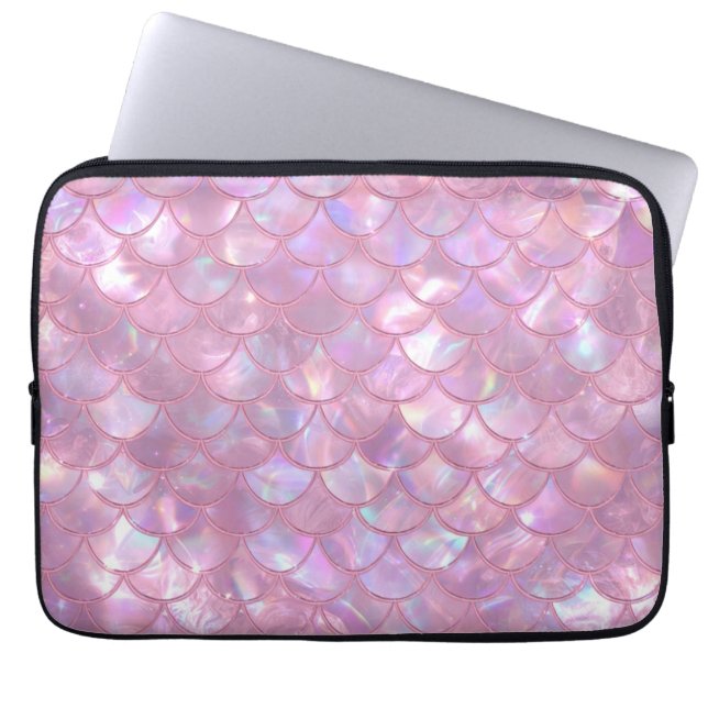 Capa Para Notebook Impressão de Sereia Rosa Claro (Frente)
