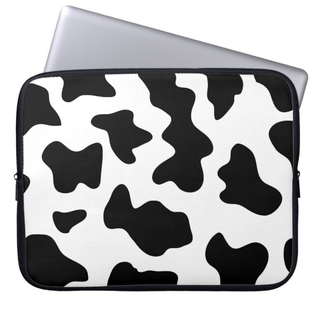 Capa Para Notebook impressão de vaca branca-fazenda-branca-branca-cow (Frente)