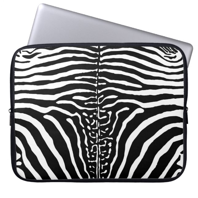 Capa Para Notebook Impressão de Zebra Brown e White (Frente)