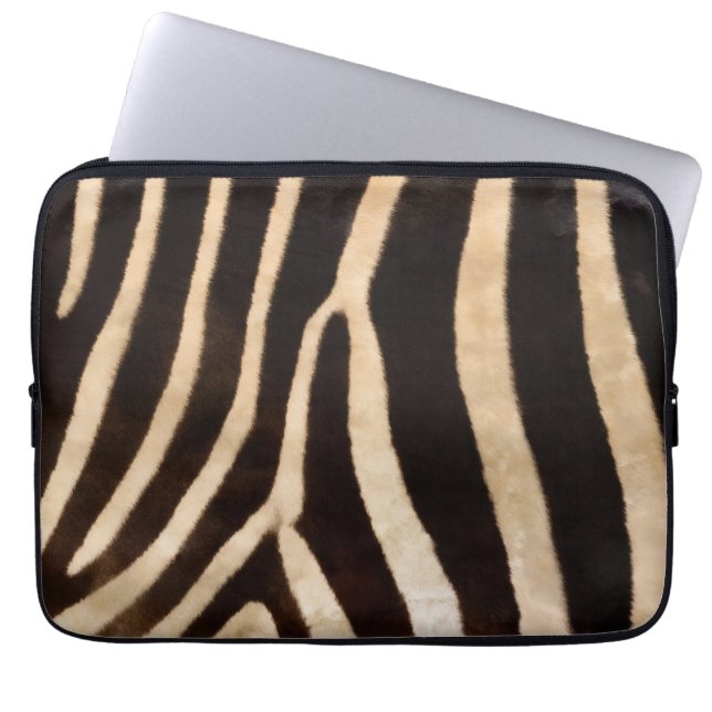 Capa Para Notebook Impressão de zebra em uma manga superior (Frente)