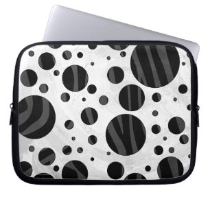 Capa Para Notebook Impressão do preto e das cinzas das bolinhas da