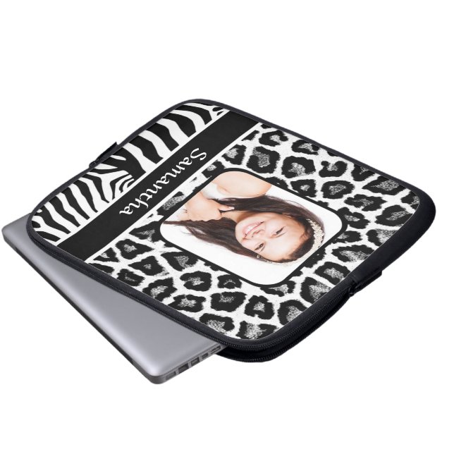 Capa Para Notebook Impressão em branco e preto (Frente Inferior)