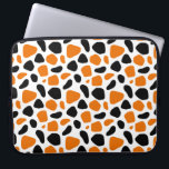 Capa Para Notebook Impressão em Laranja Negro Moderno<br><div class="desc">Impressão em branco em preto e laranja. Vírus moderno e chic.</div>