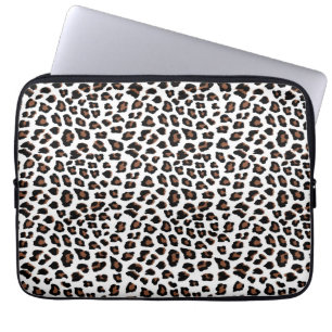 Capa Para Notebook Impressão Leopardo Branco