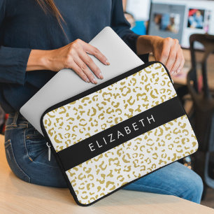 Capa Para Notebook Impressão Leopardo, Leopardo Dourado, Literatura,