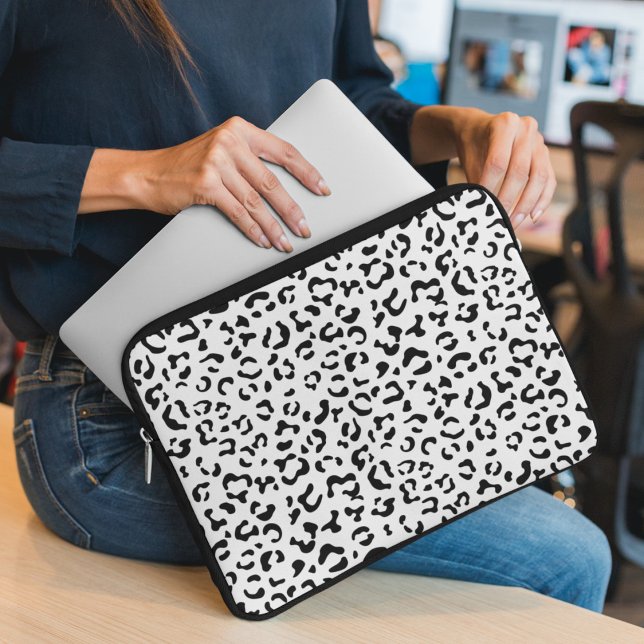 Capa Para Notebook Impressão Leopardo, Manchas Leopardo, Preto E Bran (Criador carregado)