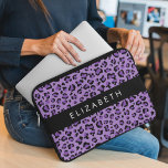 Capa Para Notebook Impressão Leopardo, Manchas, Leopardo Roxo, Seu No<br><div class="desc">Padrão elegante,  na moda e sofisticado de leopardo em cor roxa. Presente moderno e moderno,  perfeito para o amante da impressão animal em sua vida. Personalize adicionando o seu nome,  apelido,  monograma ou iniciais.</div>