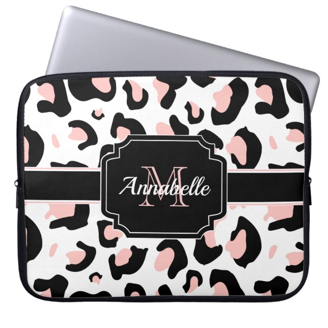 Capa Para Notebook Impressão Leopardo Rosa (Frente)