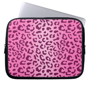 Capa Para Notebook Impressão Leopardo Rosa-na moda