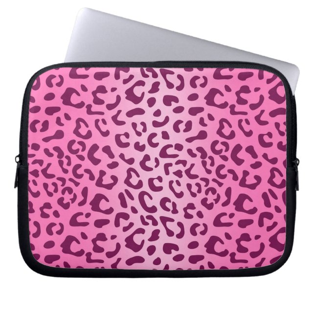 Capa Para Notebook Impressão Leopardo Rosa-na moda (Frente)