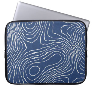 Capa Para Notebook Impressão Orgânico Topográfico da Linha da Terra.