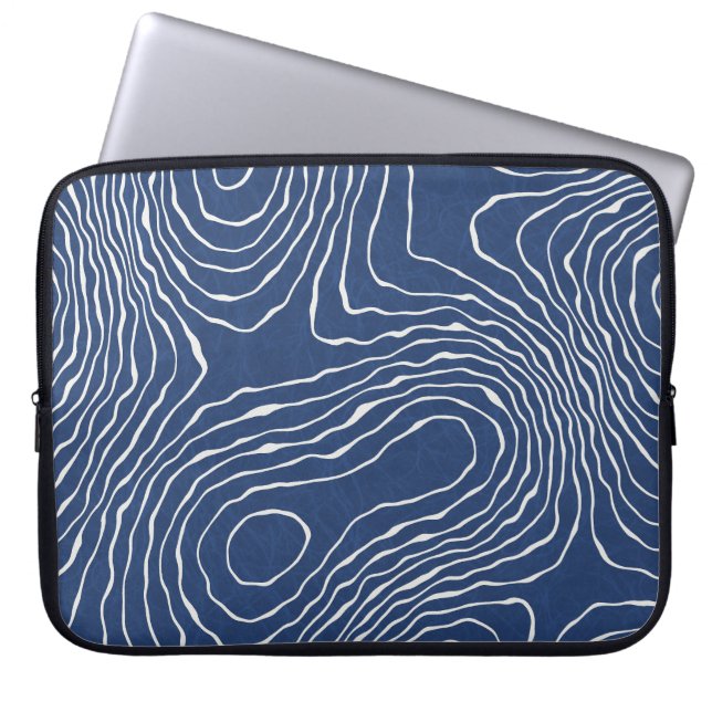 Capa Para Notebook Impressão Orgânico Topográfico da Linha da Terra. (Frente)