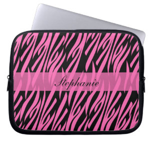 Capa Para Notebook Impressão rosa-quente e zebra negra