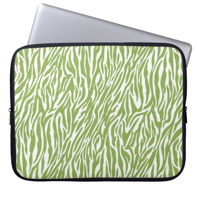 Capa Para Notebook Impressão Safari Zebra Verde (Frente)